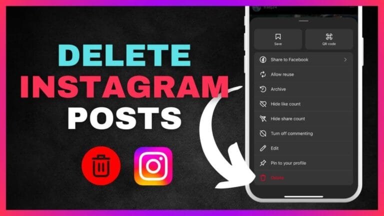 How do I delete an Instagram post