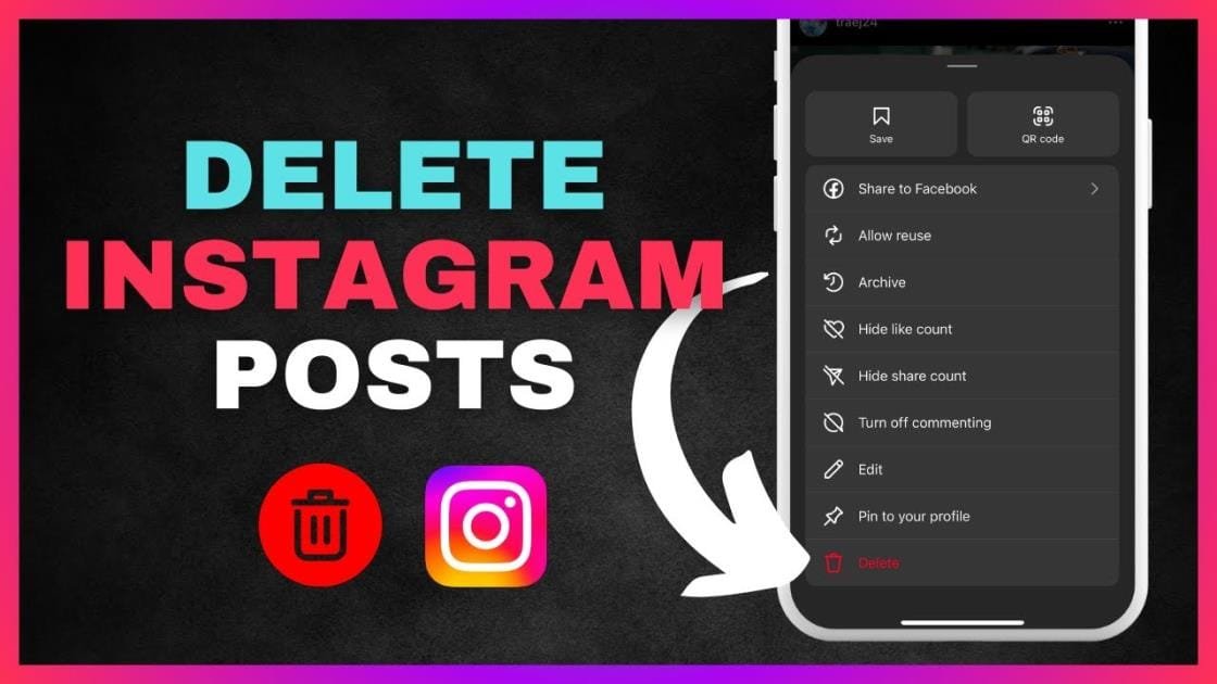 How do I delete an Instagram post