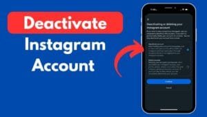 How to deactivate instagram account