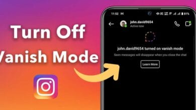 How to turn off vanish mode on instagram